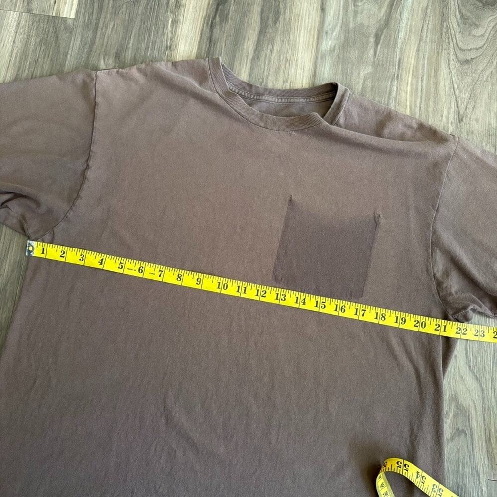 Vintage Ghost Pocket Sun Faded T-Shirt Men's Size L Brown Gradient - Picture 4 of 6